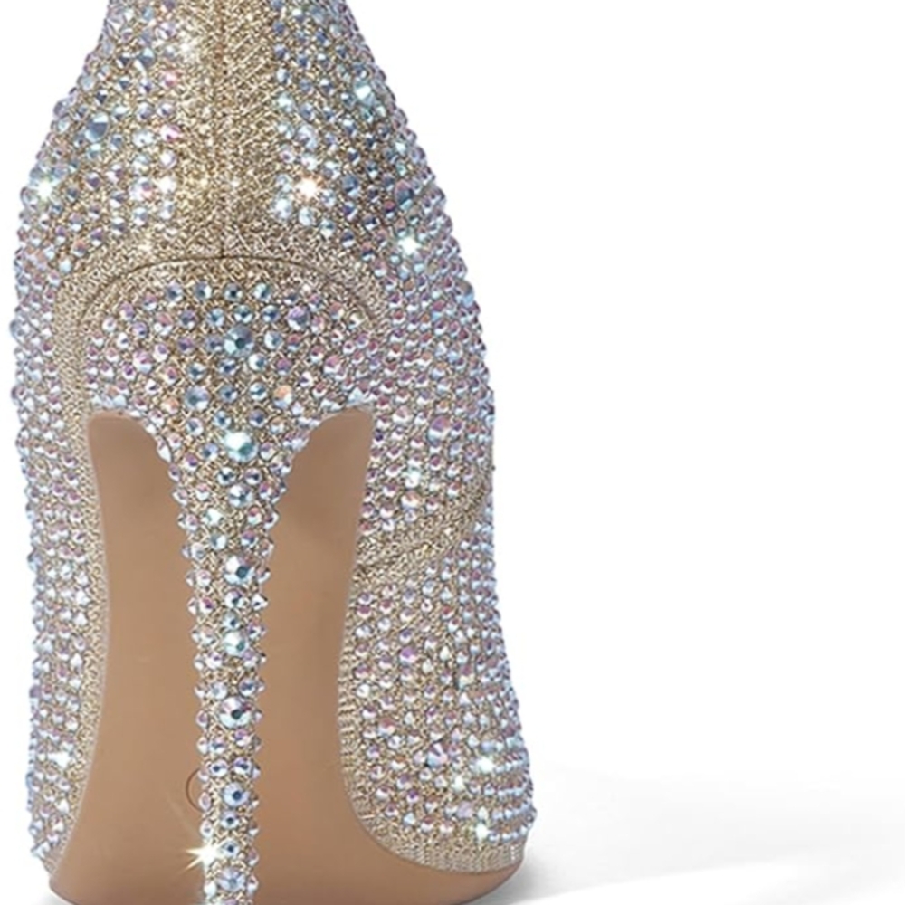 Silver Rhinestone High Heels - Picture 5 of 5